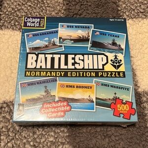 New WWII Battleship Collage Puzzle Normandy Edition World War 2 NWT Father’s Day